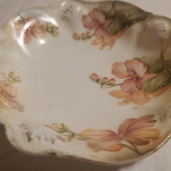 Antique 1850-1899 Porcelain Red Star Floral Scalloped Bowls - RS Prussia - Picture 6 of 7